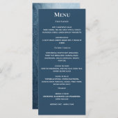 Night Sky Stars Navy Blue White Menükarte (Vorne/Hinten)