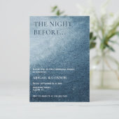 Night Sky Stars Navy White Probe Dinner Begleitkarte (Stehend Vorderseite)