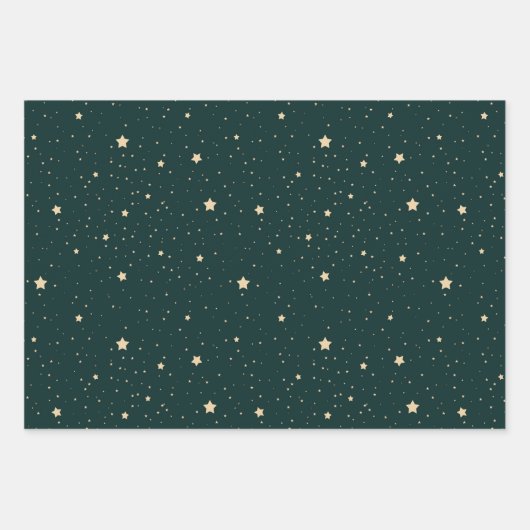 Night Sky Stars Pattern Geschenkpapier Set (Vorderseite 3)