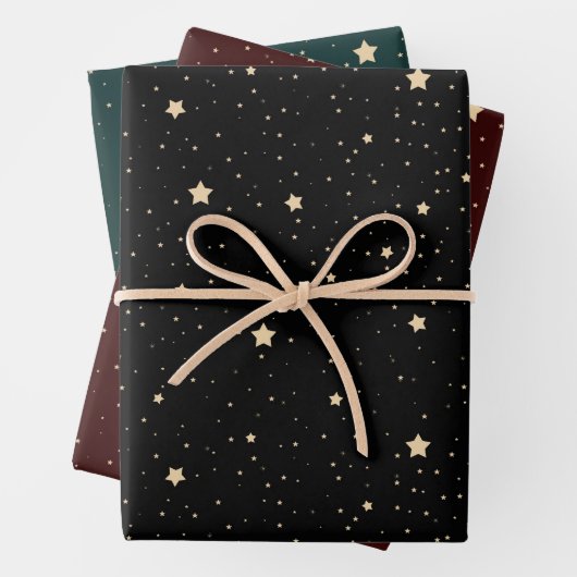 Night Sky Stars Pattern Geschenkpapier Set (Beispiel)