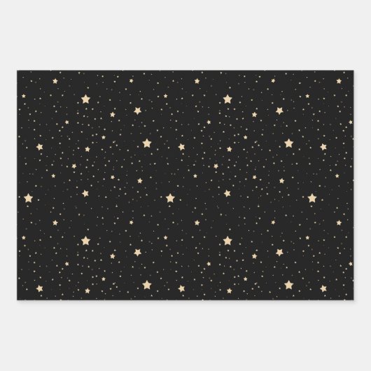 Night Sky Stars Pattern Geschenkpapier Set (Vorderseite)