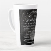 Night Sky Stars Poetry Latte Große Tasse (Linke Ecke)