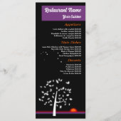 Night Sky Sun, Restaurant Slimline Menükarte (Vorderseite)