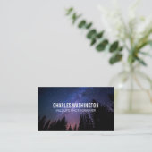 Night Sky | Tarnfarben Visitenkarte (Stehend Vorderseite)