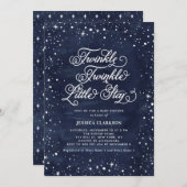 Night Sky Twinkle Twinkle Little Star Baby Dusche Einladung (Vorne/Hinten)