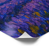 Night Sky über Lavenderfeld drehen Poster (Ecke)