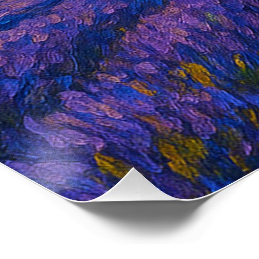 Night Sky über Lavenderfeld drehen Poster (Ecke)