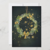 Night Sky und Wreath Holiday Party Einladung (Rückseite)