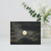 Night Sky - Vollmond- und Dunkle Wolken Postkarte (Stehend Vorderseite)