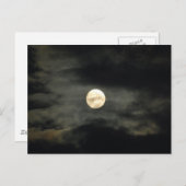 Night Sky - Vollmond- und Dunkle Wolken Postkarte (Vorne/Hinten)