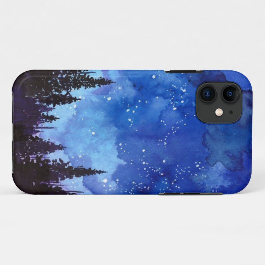 Night Sky Wald Case-Mate iPhone Hülle (Rückseite (Horizontal))