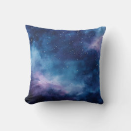 Night Sky Watercolor Pillow Kissen