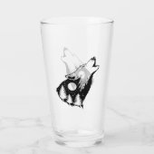 Night Sky Wilderness Howling Wolf Glas (Rückseite)