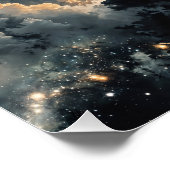 Night sky with stars poster (Ecke)