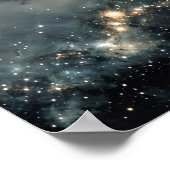 Night sky with stars poster (Ecke)