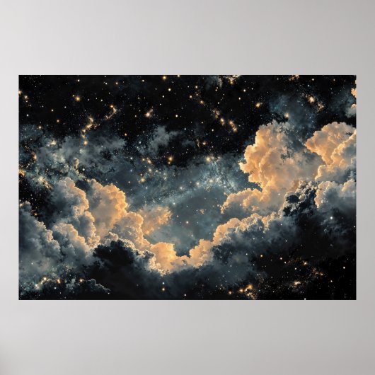 Night sky with stars poster (Vorne)