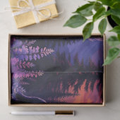 Night Sky Wolf Crescent Moon Lavender Seidenpapier (Geschenk)