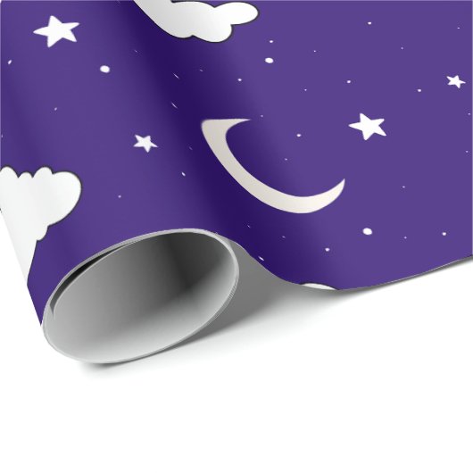 Night Sky Wrapping Paper Geschenkpapier (Rolleneckpunkt)