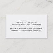 Night Sky | Zeitverlust Visitenkarte (Rückseite)