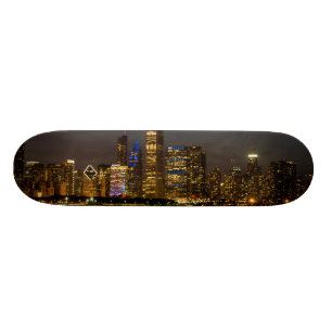 Night Skyline Skateboard
