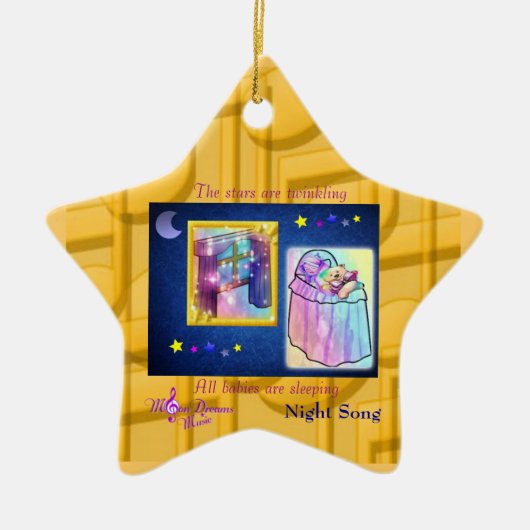 Night Song Star Keramik Keramikornament (Vorne)