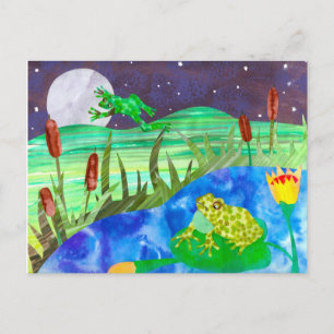 Night Songs Frogs Postkarte