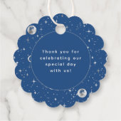 Night Star Celestial Mystical Blue Vielen Dank Geschenkanhänger (Rückseite)