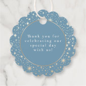 Night Star Celestial Mystical Dusty Blue Vielen Da Geschenkanhänger (Rückseite)