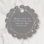 Night Star Celestial Mystical Gray Vielen Dank Geschenkanhänger (Rückseite)