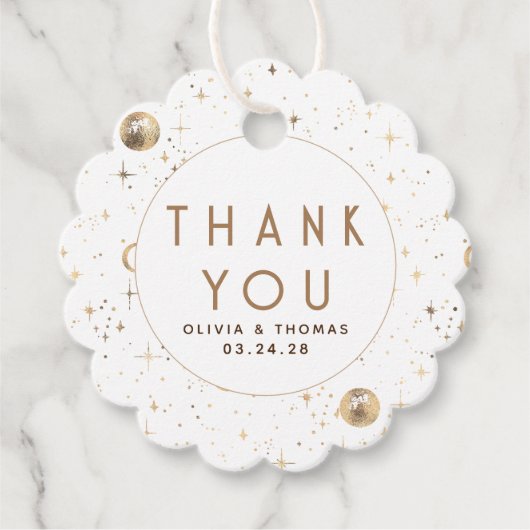 Night Star Celestial Mystical White Vielen Dank Geschenkanhänger (Vorderseite)