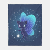 Night Star Fairy Pixie Cat Fleecedecke (Vorderseite)
