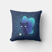 Night Star Fairy Pixie Cat Kissen (Vorderseite)