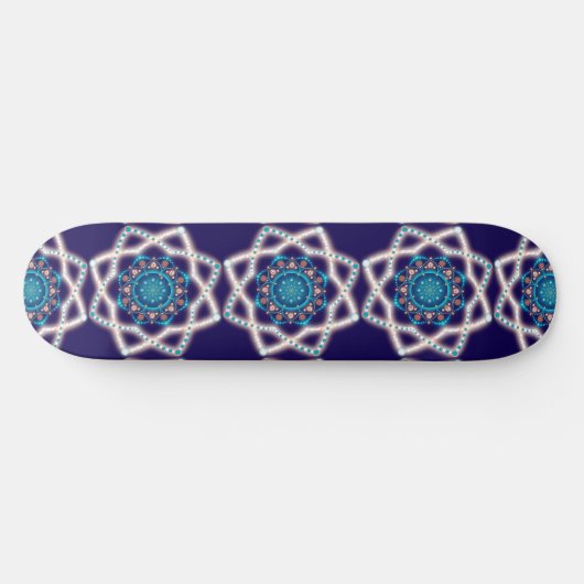 Night Star Mandala Blume Skateboard (Horizontal)