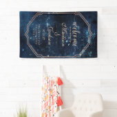 Night Star Sky Celestial Galaxy Hochzeit Begrüßung Banner (Insitu)