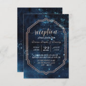 Night Star Sky Celestial Galaxy Hochzeitsempfang Einladung (Vorne/Hinten)