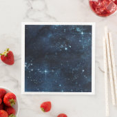 Night Star Sky Celestial Galaxy Watercolor Wedding Serviette (Beispiel)