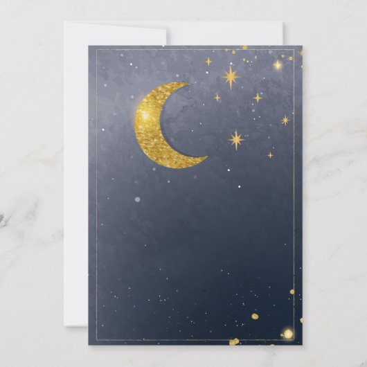 Night Star Sky Celestial Galaxy Wedding Einladung (Rückseite)