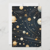 Night Star Sky Celestial Galaxy Wedding Einladung (Rückseite)