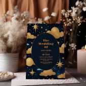 Night Star Sky Celestial Galaxy Wedding Einladung