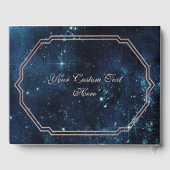 Night Star Sky Celestial Galaxy Wedding Monogram Gästebuch (Rückseite)