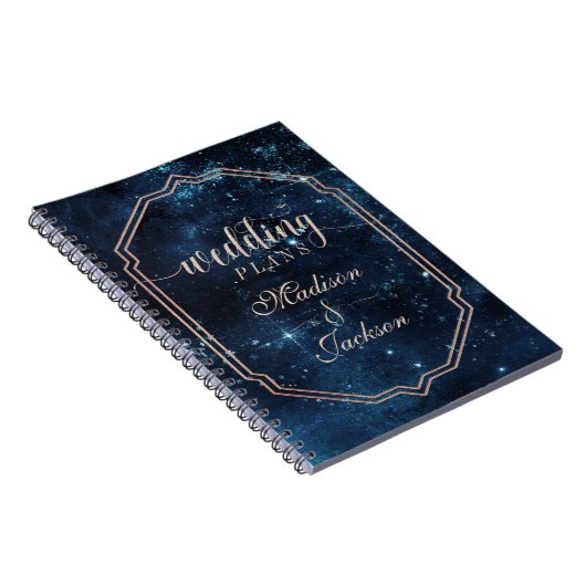 Night Star Sky Celestial Galaxy Wedding Planner Notizblock (Rechte Seite)