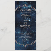 Night Star Sky Celestial Galaxy Wedding Program Programm (Vorderseite)