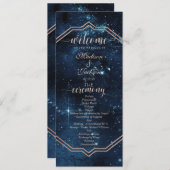 Night Star Sky Celestial Galaxy Wedding Program Programm (Vorne/Hinten)