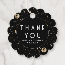 Night Stars Celestial Mystical Black Danke Geschenkanhänger