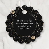 Night Stars Celestial Mystical Black Danke Geschenkanhänger (Rückseite)