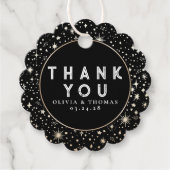 Night Stars Celestial Mystical Black Danke Geschenkanhänger (Vorderseite)