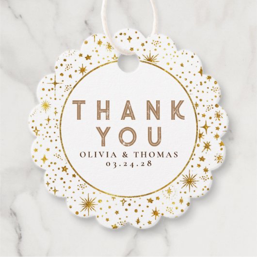 Night Stars Celestial Mystical Danke Geschenkanhänger (Vorderseite)