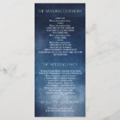 Night Stars Romantic Navy Hochzeitsprogramme Programm (Rückseite)