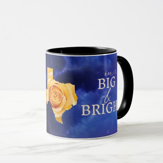 Night Stars sind Big and Bright Texas Rose Tasse (VorderseiteRechts)