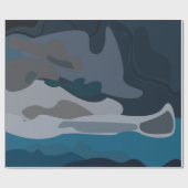 Night Stars Sky Clouds Geburtstag Geschenkpapier (Flach)